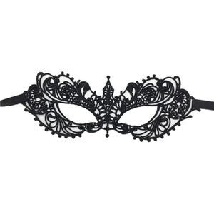 Crochet Lace Mask NEW Black Masquerade Halloween Gothic Lacy Ribbon Tie